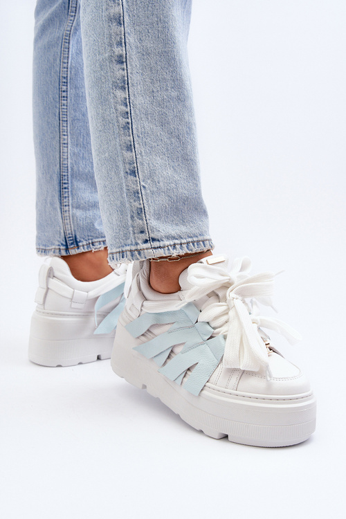 Сині масивні кросівки на платформі Zazoo 2F-7033