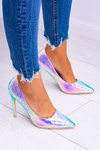Lu Boo Pink Iridescent Mylenn Stilettos