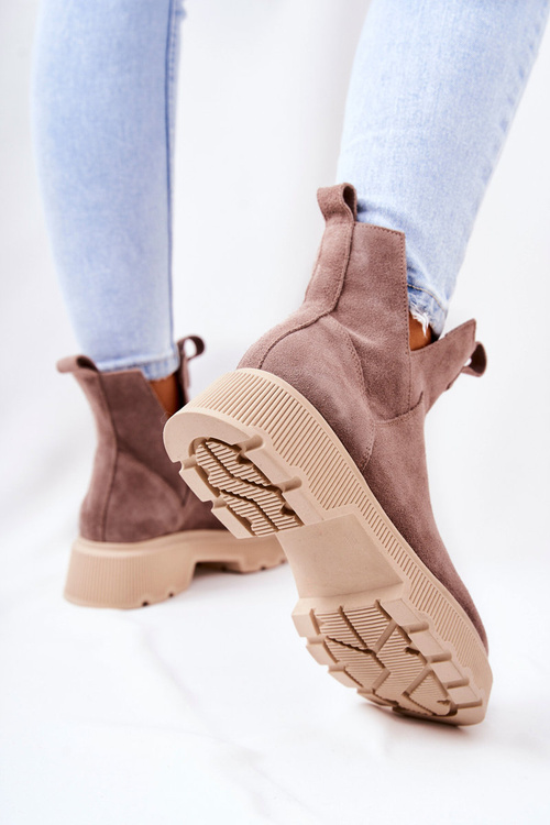 Жіночі замшеві чоботи Lewski 3104/P Cappucino