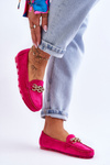 Жіночі замшеві лофери кольору Фуксія Соренто