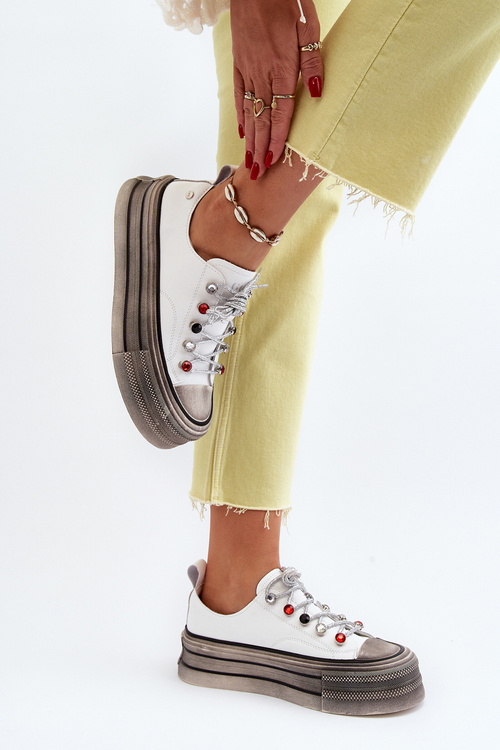 Жіночі кросівки на платформі GOE NN2N4054 Білі