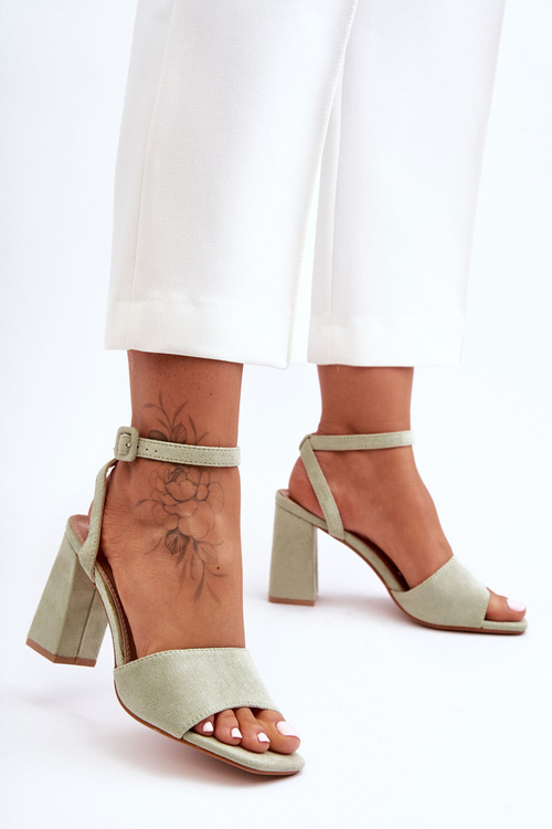 Замшеві босоніжки на підборах Green Harriet