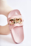 Дитячі гумові тапочки з декоративною ланцюжком Pink Suzie