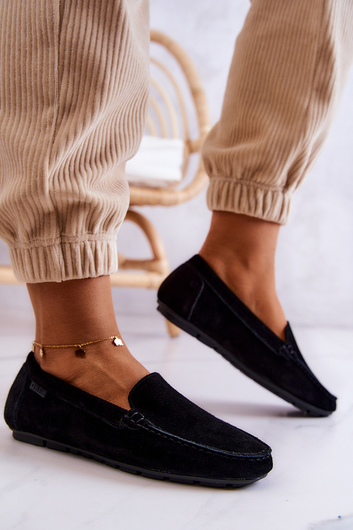 Жіночі замшеві лофери Big Star JJ274654 Чорні