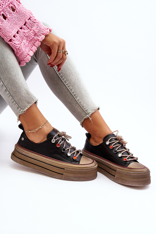 Жіночі кросівки на платформі GOE NN2N4053 Чорні