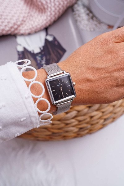 Жіночий годинник Giorgio & Dario Silver Black Fanne Shield