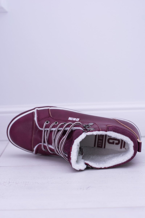 Жіночі тенісні туфлі Big Star ізольовані бордові BB274007