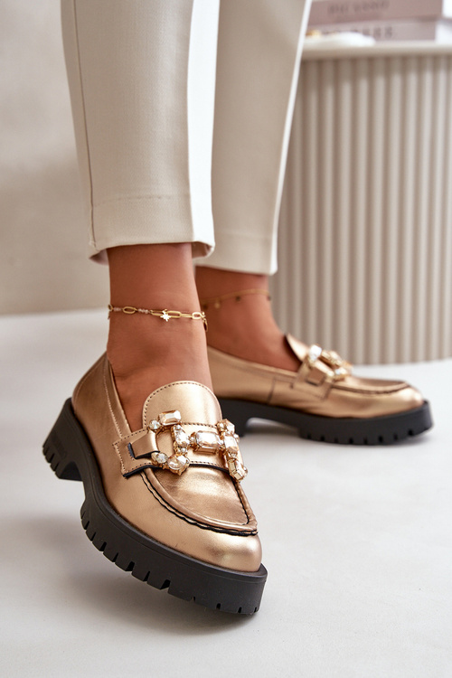 Жіночі шкіряні мокасини з декором CheBello 4369 Бежеві