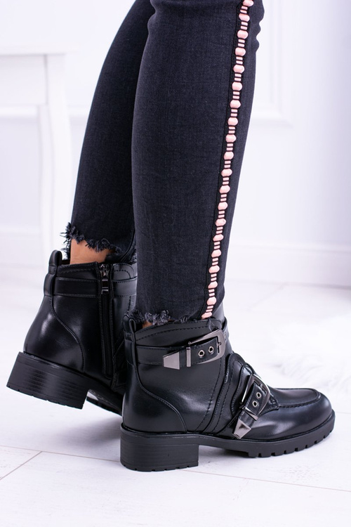 Чоботи жіночі на пряжці Утеплені Скаді