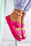 Гумові тапочки з пряжкою Fuchsia Corina