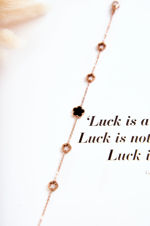 Жіночий знаменитий браслет з конюшини з рожевого золота