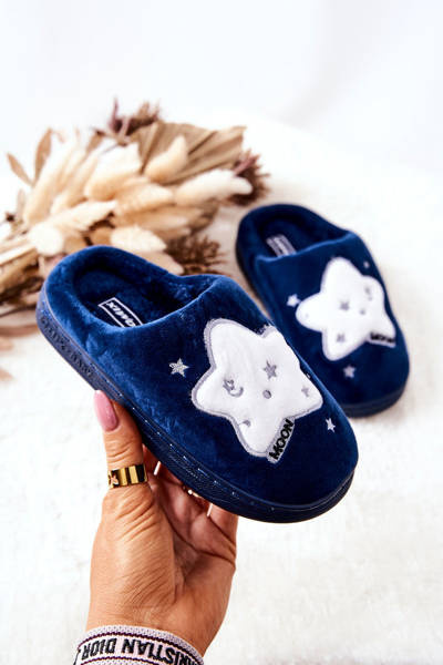 Дитячі м'які тапочки Stars Navy Nelli