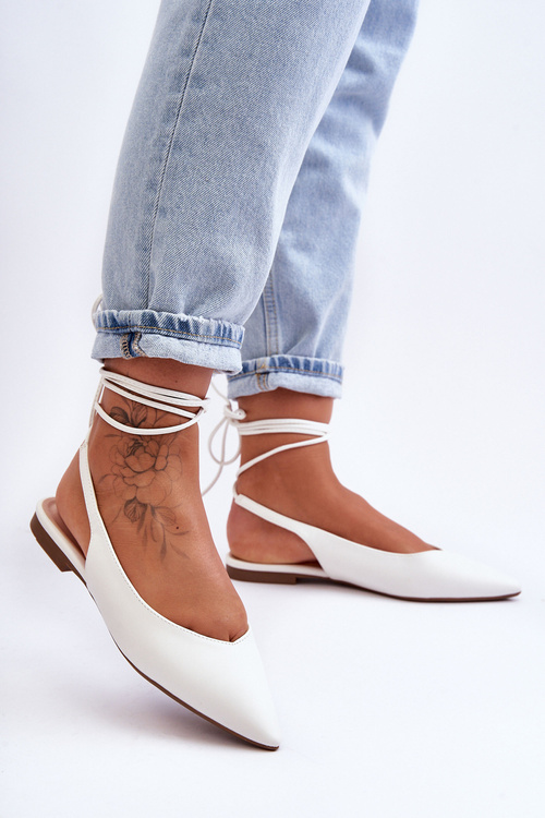 Жіночі балетки на шнурівці White Lilly Ann