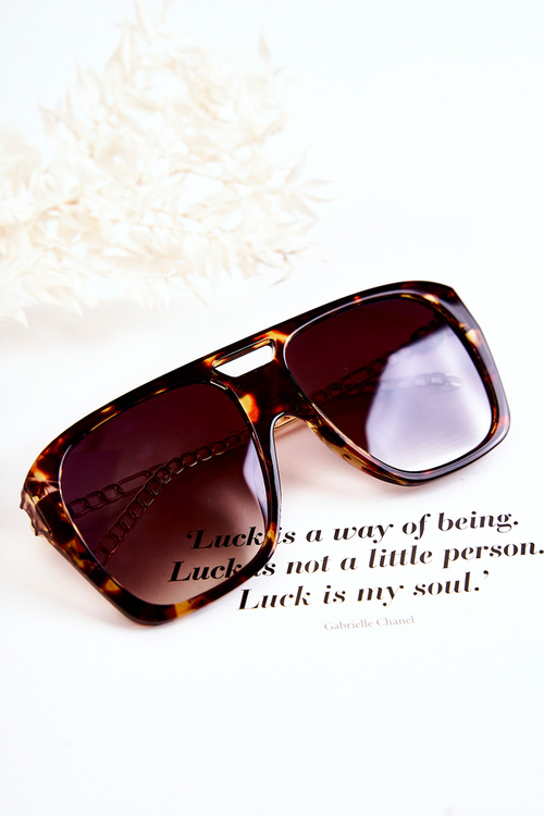 Сонцезахисні окуляри жіночі авіаційні Marbled V120013 Коричневі