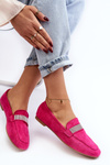 Жіночі мокасини з цирконами Фуксія Ralrika