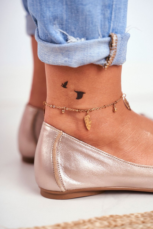 Жіночі балетки Maciejka Leather Gold 03497-25