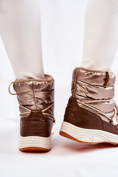 Жіночі снігові черевики Memory Foam Big Star KK274276 Gold-Brown