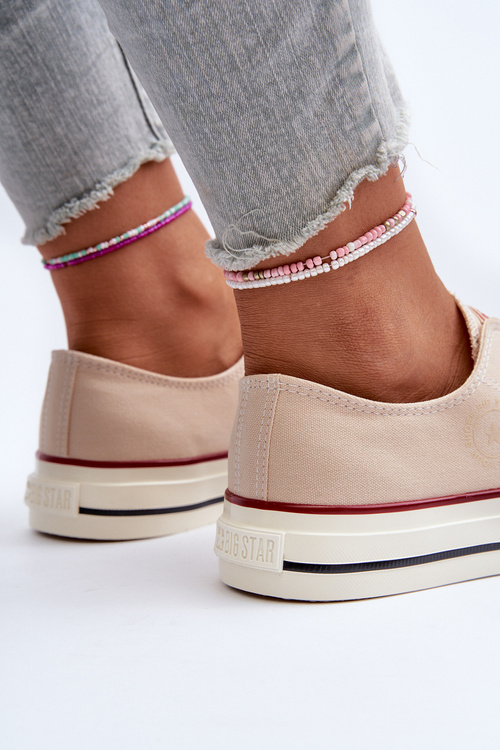 Низькі жіночі кросівки Big Star NN274272 Бежеві