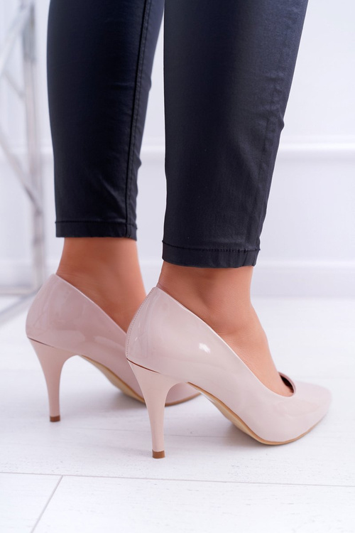 Жіночі лаковані бежеві туфлі Greca від Sergio Leone