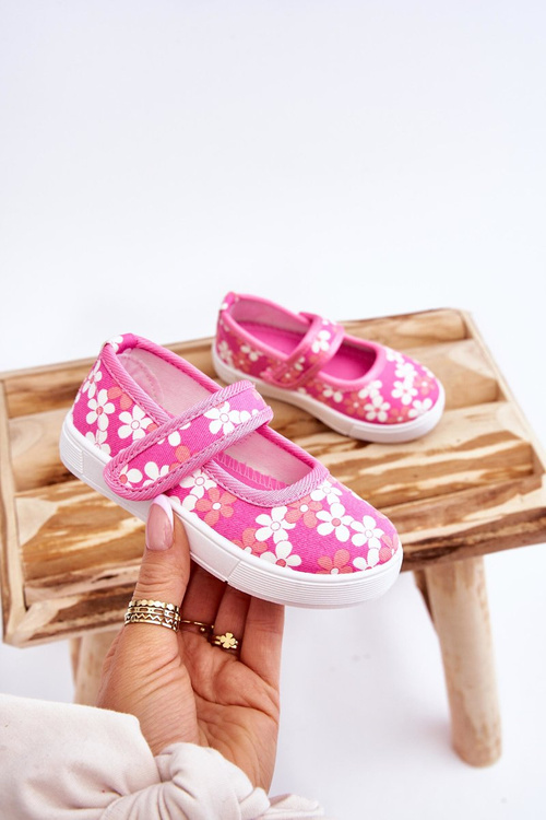 Дитячі балерини в квіточках рожевий Ной