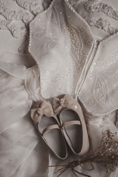 Дитячі лаковані балетки з бантом Бежеві Zolly