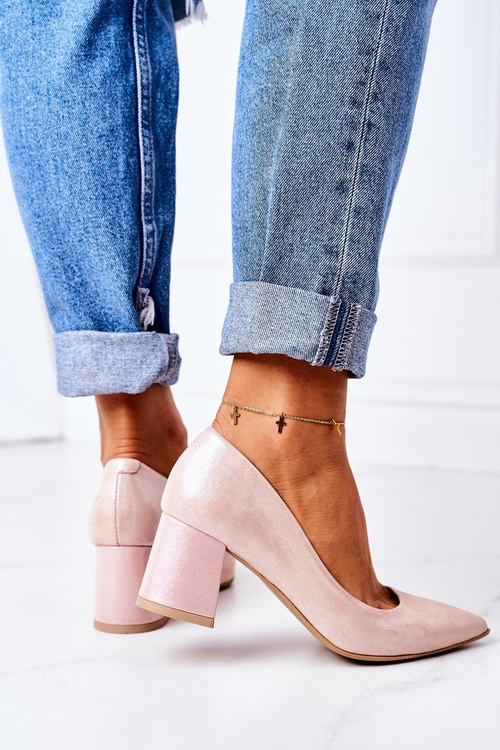 Атласні туфлі Lewski Shoes 2801 Pink