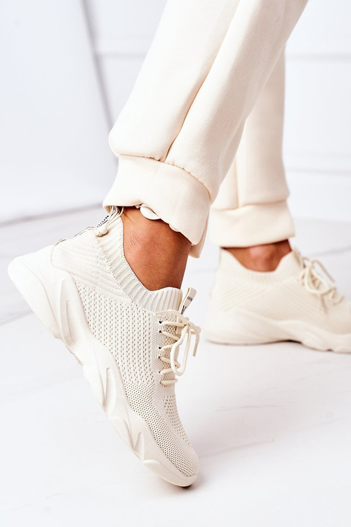 Жіноче спортивне взуття Кросівки Бежеві модні