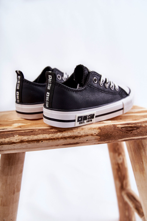 Дитячі шкіряні кросівки BIG STAR KK374039 Чорні