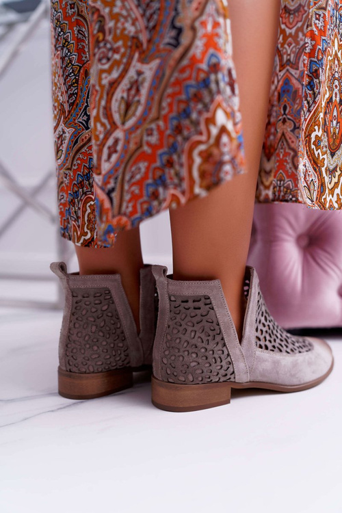 Жіночі весняні ковбойські чоботи сірі 2366 Розіграш