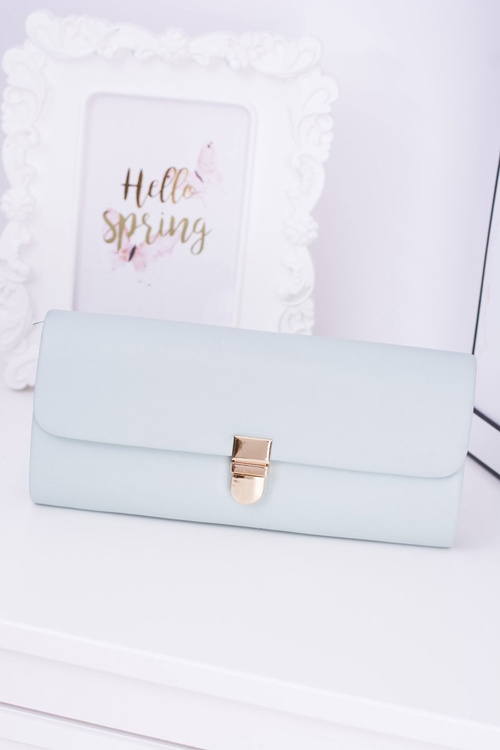 Жіночий м'ятний клатч із золотим ланцюжком