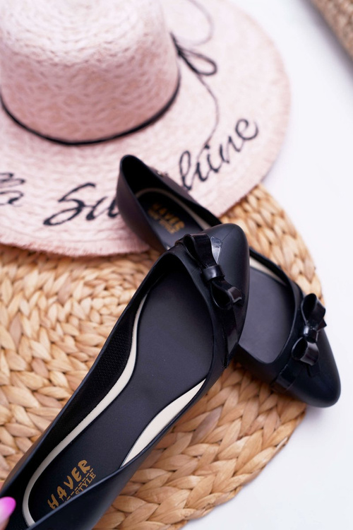 Жіночі гумові балетки Black Meliskirts Syntha