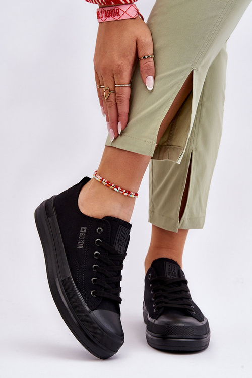 Низькі кросівки Big Star на шнурівці LL274967 Чорні