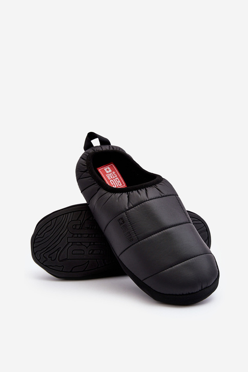 Чоловічі утеплені тапочки чорні Big Star KK174363