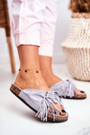 Жіночі сірі шльопанці Tassels Marina