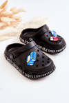 Дитячі світлі тапочки Crocs з декором Black Bertis 