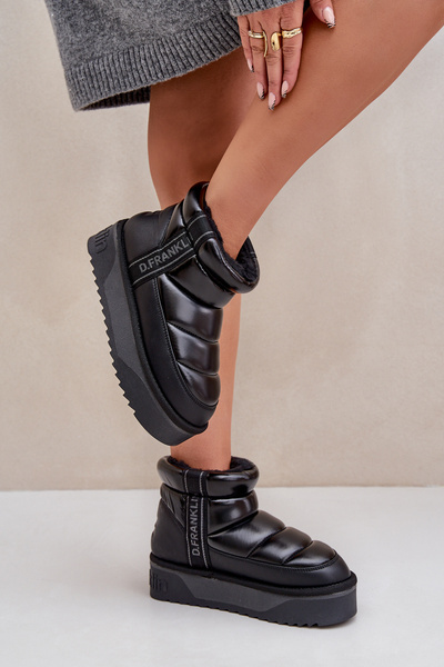 Низькі Снігові Черевики На Грубі Підошві D.Franklin Чорні DFSH371011