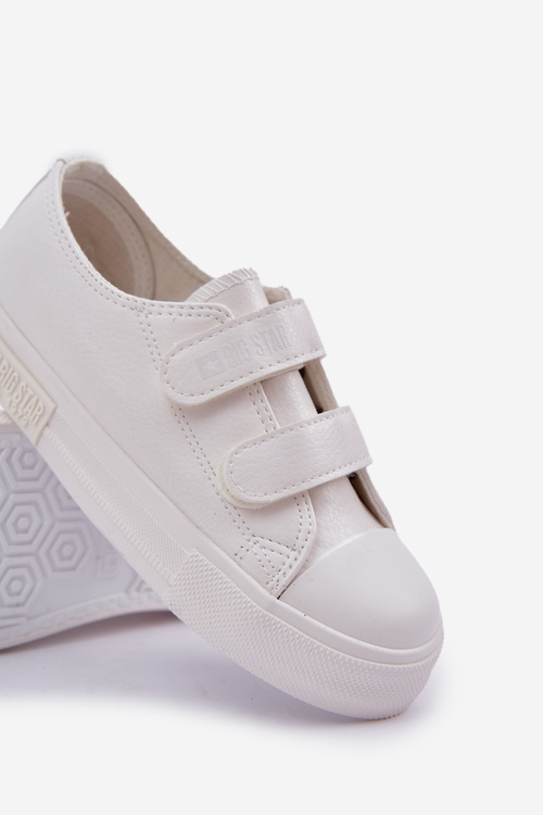 Дитячі шкіряні кросівки на липучці BIG STAR KK374055 Білі