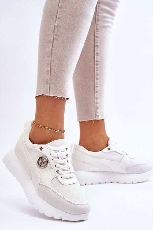 Жіночі білі кросівки на платформі Chana
