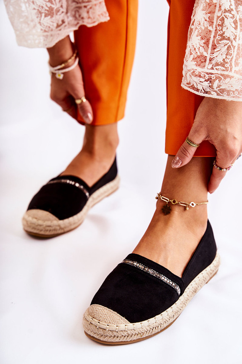 Класичні жіночі сліпони еспадрільї чорного кольору Cersei