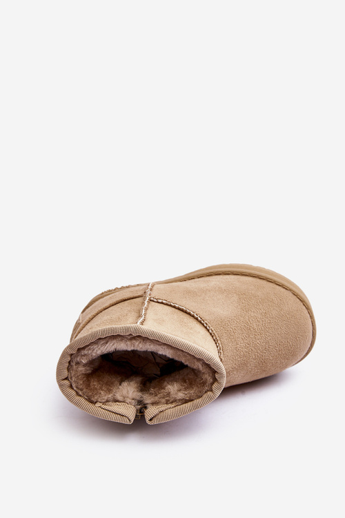 Чоботи дитячі утеплені на блискавці Бежеві Велика Зірка MM374098