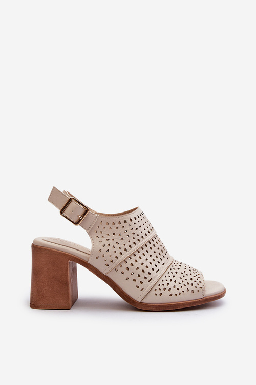 Ажурні босоніжки Sergio Leone SK872 Бежево-золоті