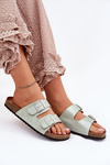 Жіночі Сандалі На Корковій Платформі З Пряжками М'ятні Evisolla