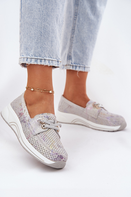 Замшеві Чоботи З Природної Шкіри На Платформі Artiker 56C2104 Сірі