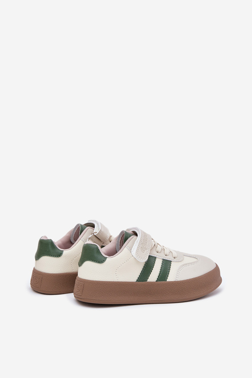 Дитячі Кросівки На Платформі Бежево-Зелені Sopiaella