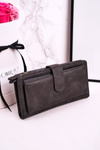 Великий жіночий гаманець з додатковим місцем для карток сірий