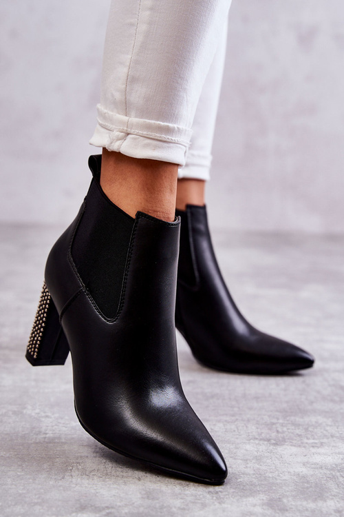 Елегантні черевики на постінці з форсунками Black Elinor