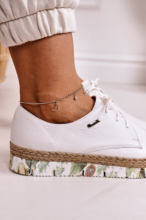 Жіночі шкіряні броги Maciejka White 02936-11