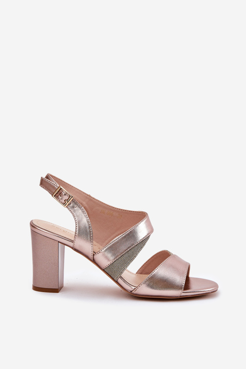 Жіночі Сандалі На Каблуку Sergio Leone SK866 Рожеве Золото