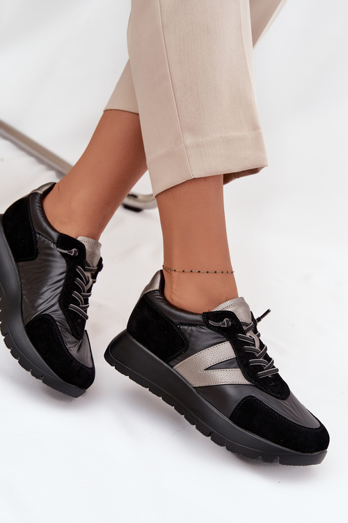 Жіночі кросівки на платформі Vinceza 58561 Чорний