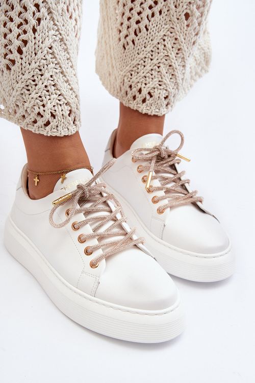 Шкіряне жіноче спортивне взуття CheBello 4362 Біле